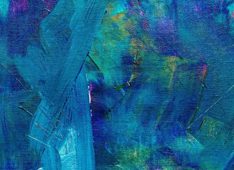 a blue textured painting